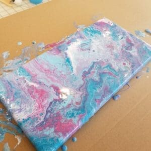Bubble Paint Pour Experiment