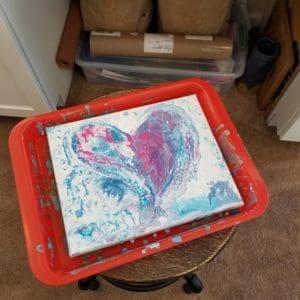 Bubble Paint Pour Experiment