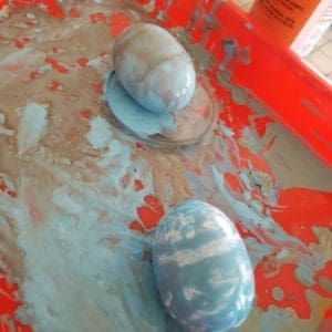 Pour Paint Egg Experiment