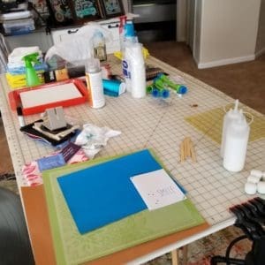 Craftroom table Photo A Day