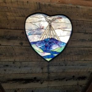 Stained glass heart