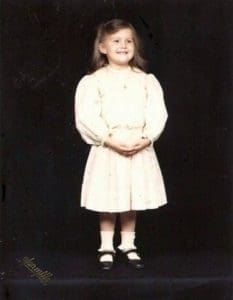 Cute little girl in antique dress