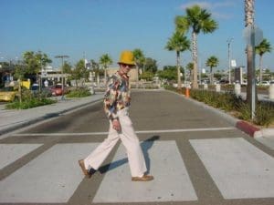 Photo-A-Day Z Funny Man in cross walk