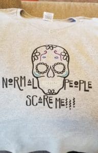 Little Crafty Me Sugar skull tshirt design