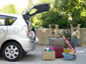 Loading car for camping