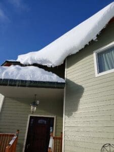 Snow on roof Sandpoint Idaho