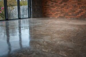 Polished concrete flooring