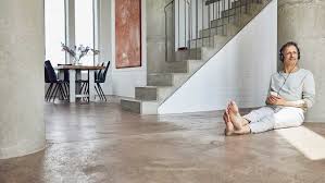 Polished Concrete Flooring woman sitting
