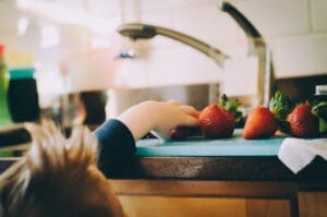 Child at a sink Healthy Food Habits