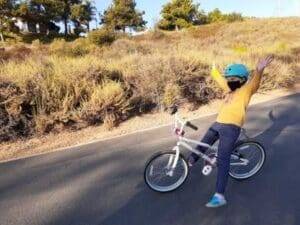 Outdoor Education Alice on a bike