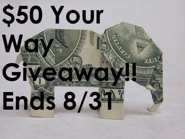 $50 Giveaway August 2021