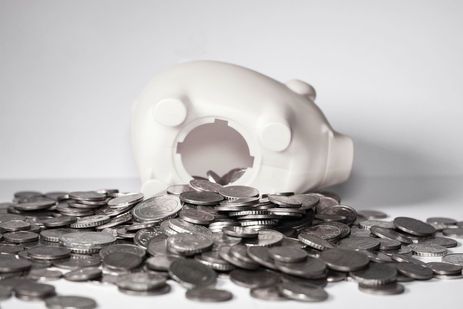 Broken piggy bank