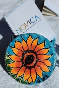 NOVICA Sunflower jewelry box 