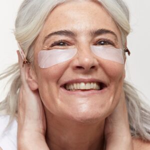 under eye patch on a woman