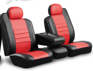 Red black car seat covers