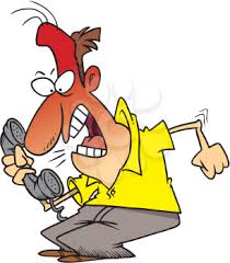 angry man on the phone clipart