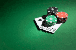Poker chips and cards Poker night