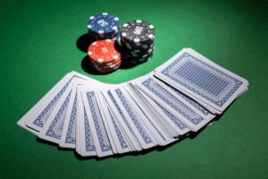 Poker cards and chips