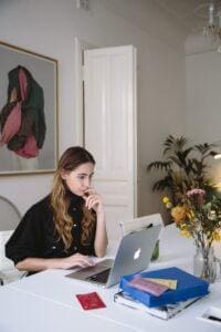 Start Your Own Business Woman on a laptop