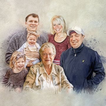 watercolor family painting