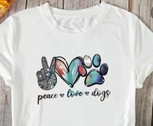 Peace love paw tshirt