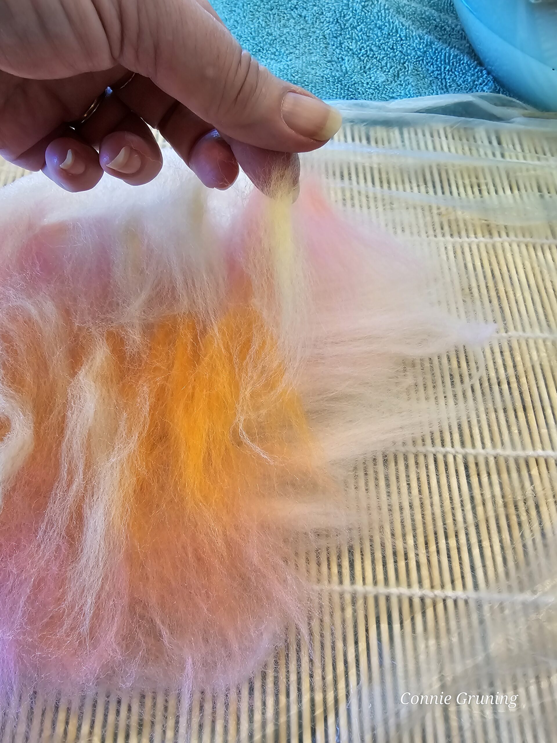 Wet felting start