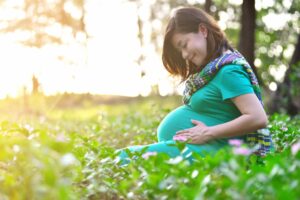 healthy pregnancy Pregnant lady in a meadow