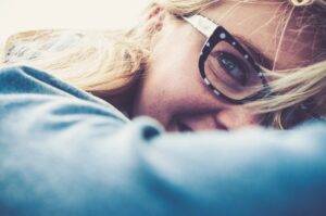 woman in cute glasses