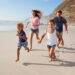 family on the beach