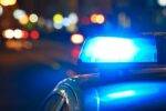 Police car lights Injured in a car accident