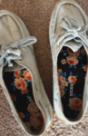flat socks and ugly shoes worn by the traveling mess. Me