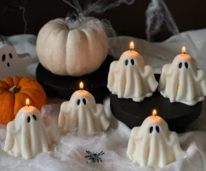 Halloween ghost candles