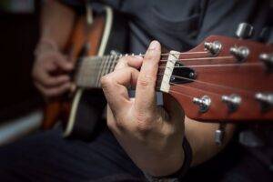 Guitar Techniques Man with a guitar