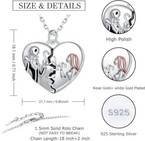 Jack Skellington Love never dies necklace