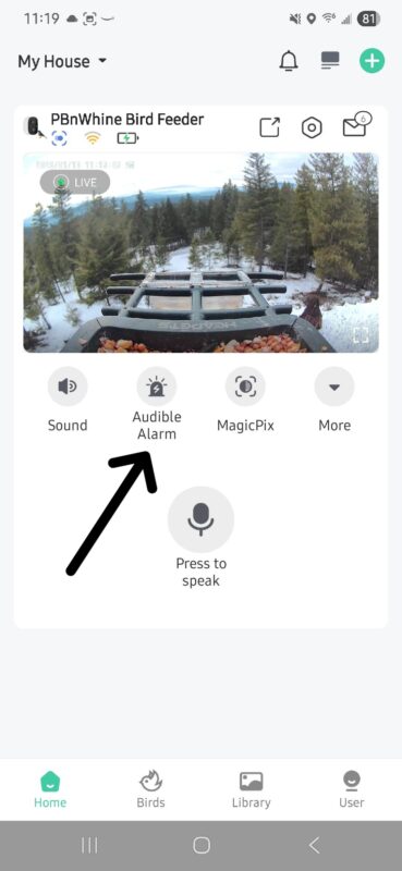 Heapets app page. Great for scaring off squirrels. Maybe.