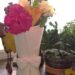 white ceramic vase with a bow