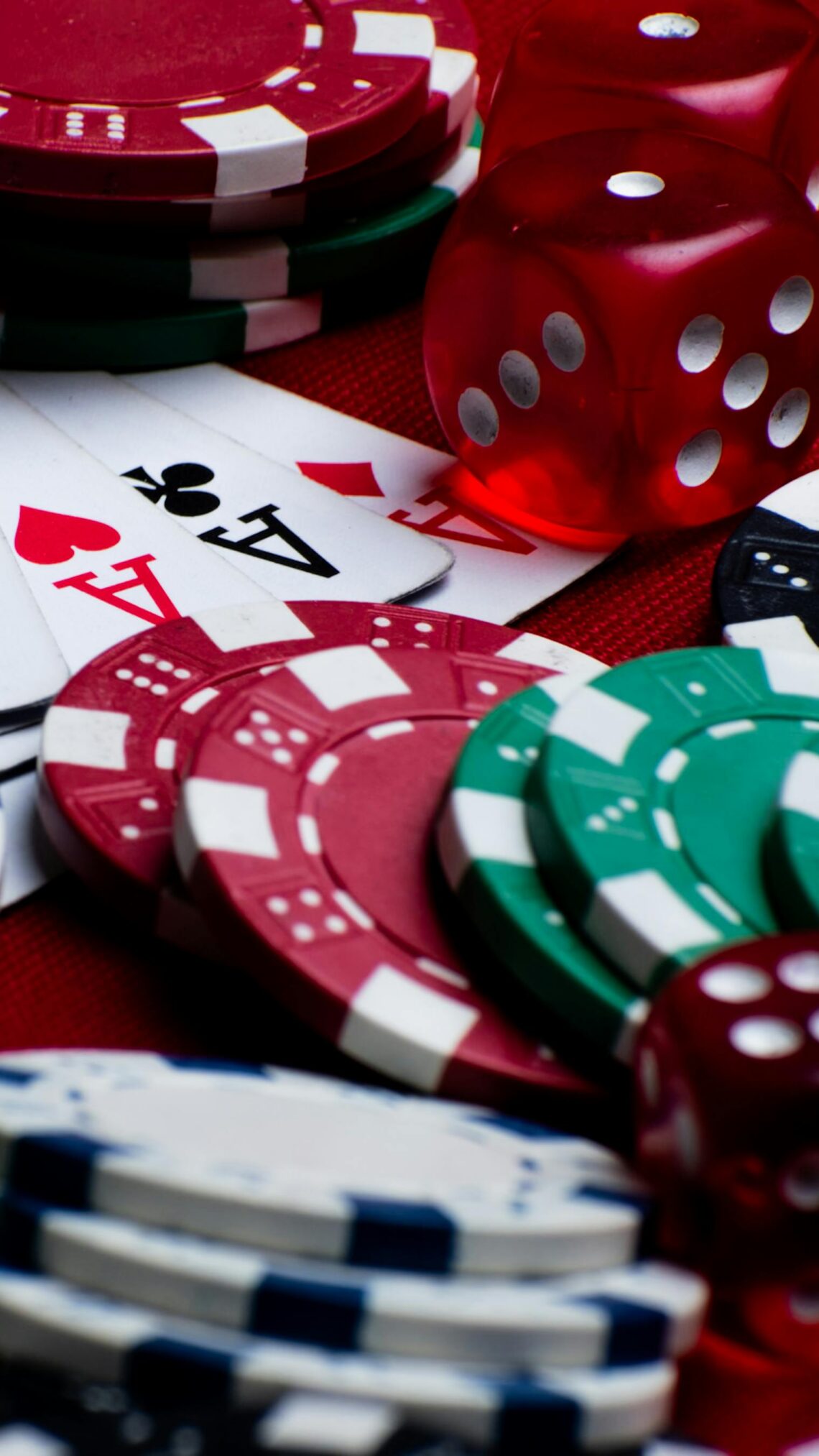 casino chips and cards