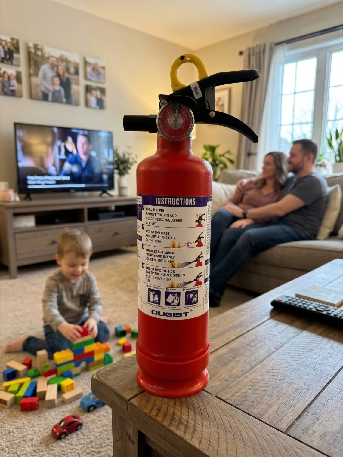 Ougist Dry chemical fire extinguisher because FIRE BAD
